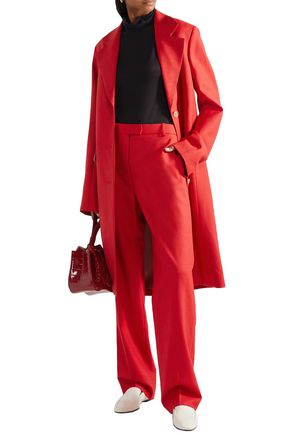 The Row Teymon Oversized Grain De Poudre Wool Coat In Red ModeSens