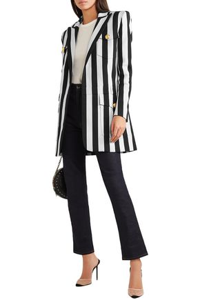 Balmain Oversized Striped Cotton-blend 