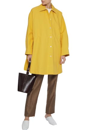 Mansur Gavriel Cotton-blend Canvas Coat In Yellow