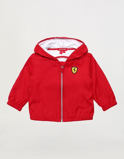 Giacca neonato in tessuto water resistant con Scudetto Ferrari