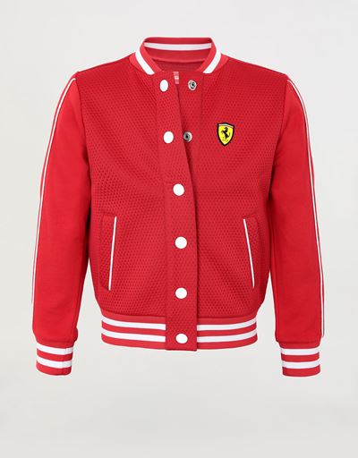 Bomber bambina con maniche in French Terry