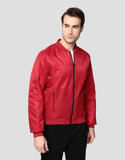 Double layer men's bomber jacket