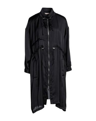 Twenty Easy By Kaos Woman Overcoat Black Size 4 Polyester