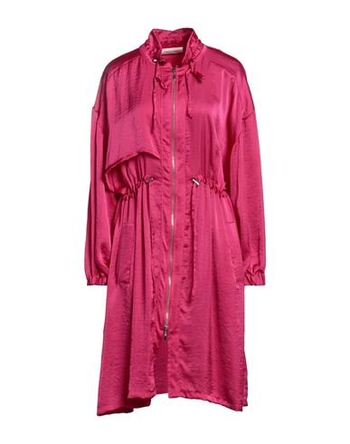 Twenty Easy By Kaos Woman Overcoat Fuchsia Size 8 Polyester In Pink