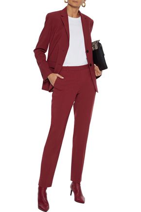 Shop Theory Mélange Stretch-wool Blazer In Crimson