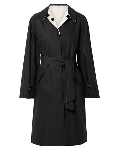 Woman Overcoat & Trench Coat Blue Size 2 Cotton, Rubber