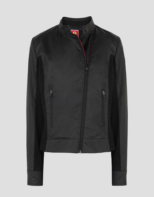 Scuderia Ferrari Online Store - Giacca biker donna in Hybrid Leather - Biker