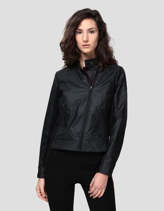 Scuderia Ferrari Online Store - Giacca biker donna in Hybrid Leather - Biker