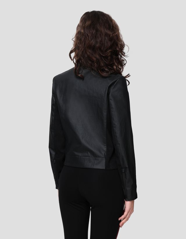 Scuderia Ferrari Online Store - Giacca biker donna in Hybrid Leather - Biker