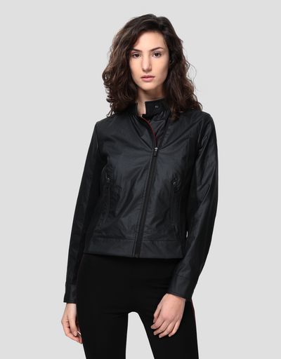 Giacca biker donna in Hybrid Leather