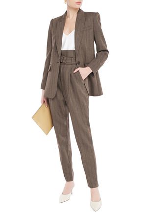 Click to view more detailed imagery on our partner's website Equipment Jacque Herringbone Woven Blazer In Taupe
