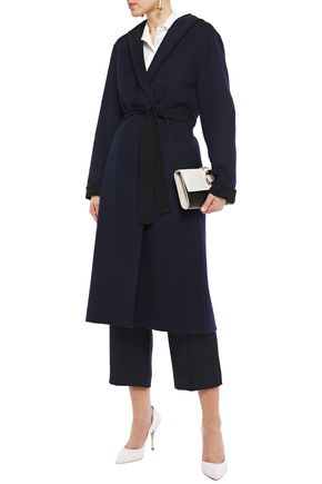 LANVIN BRUSHED WOOL AND CASHMERE-BLEND HOODED COAT,3074457345622168866