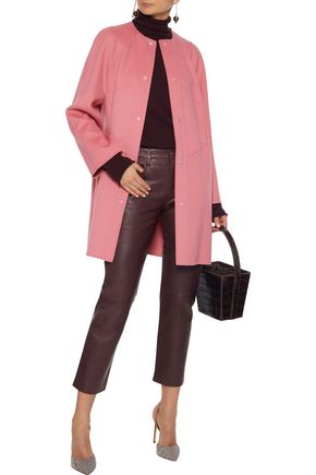 Valentino Wool And Cashmere-blend Hooded Coat In Bubblegum