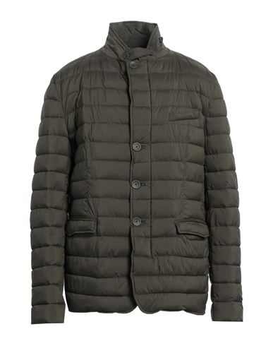 Herno Man Down Jacket Military Green Size 48 Polyamide, Polyurethane, Acetate, Polyester