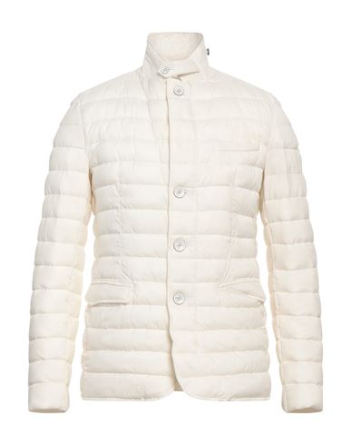 Herno Man Down Jacket Ivory Size 38 Polyamide, Polyurethane, Acetate, Polyester In White