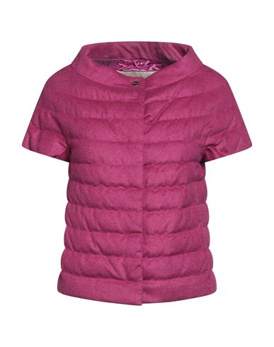 Herno Woman Down Jacket Mauve Size 4 Silk, Cashmere In Purple