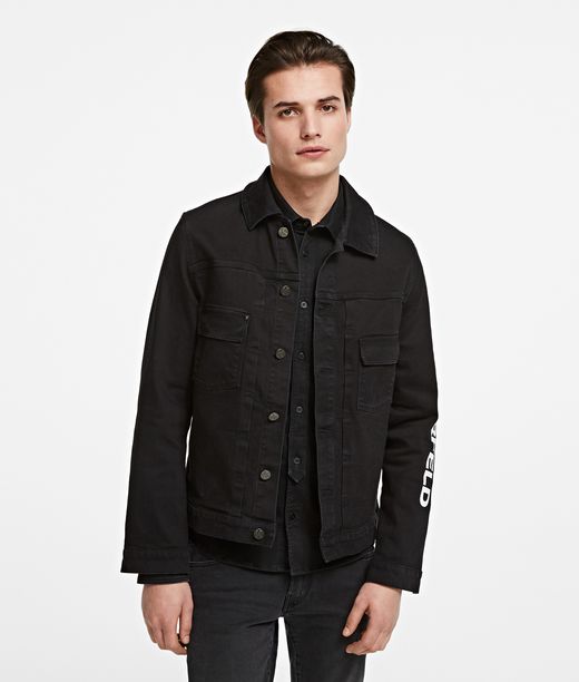 Image of Logo Print Denim Jacket