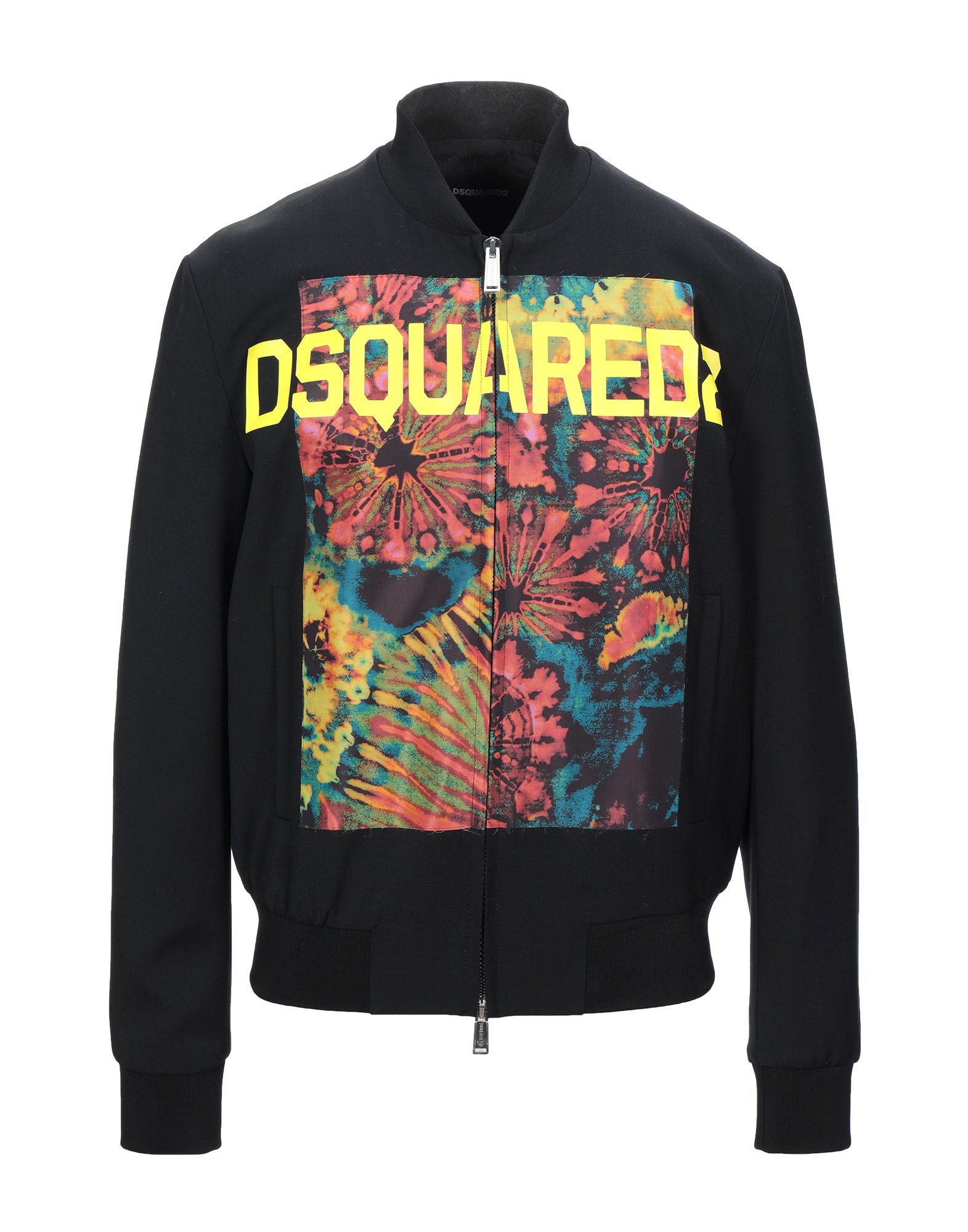 《セール開催中》DSQUARED2 メンズ ブルゾン ブラック 46 バージンウール 65% / レーヨン 32% / ポリウレタン 3% / ナイロン