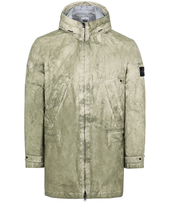 Sold out - STONE ISLAND 70124 MEMBRANA 3L WITH DUST COLOUR FINISH Mid-length jacket Man 