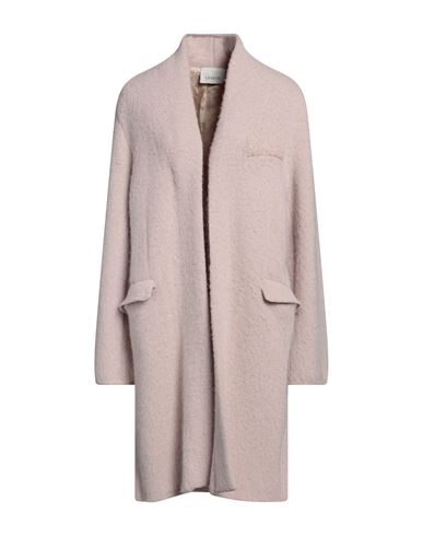 Laneus Woman Coat Blush Size 4 Alpaca Wool, Polyamide, Wool, Synthetic Fibers, Cashmere In Pink