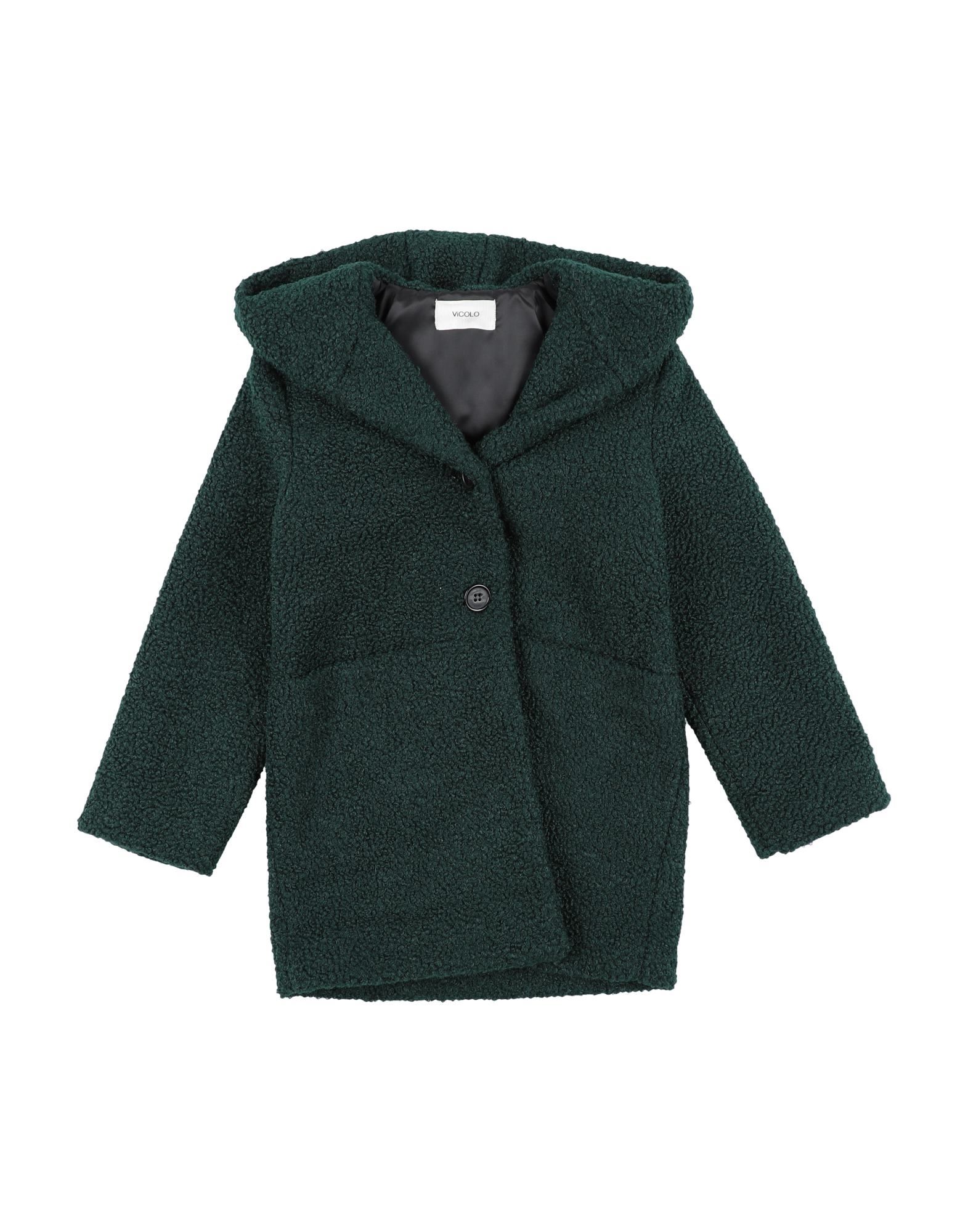 Shop Vicolo Toddler Girl Coat Dark Green Size 4 Polyester