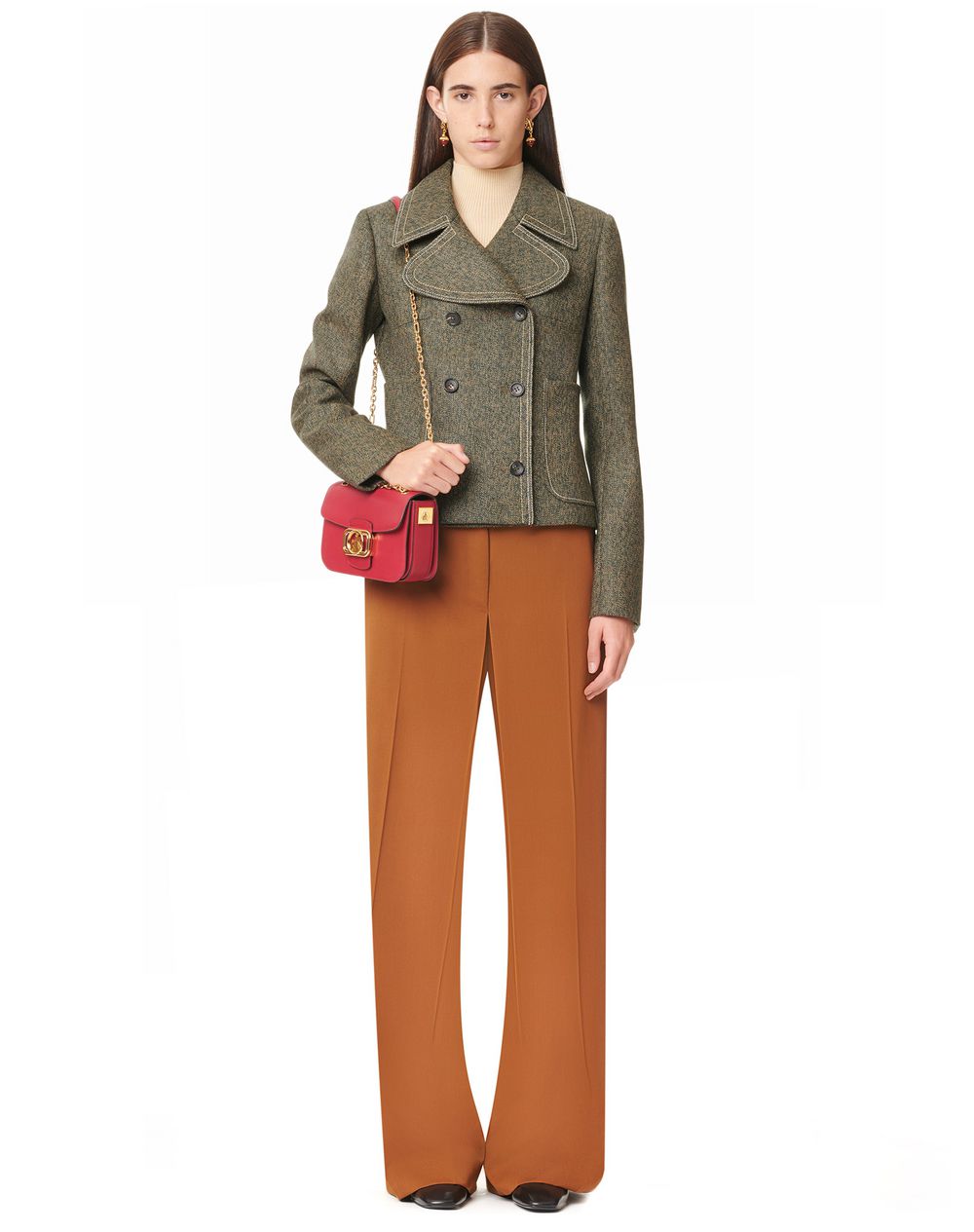women's short double breasted coat