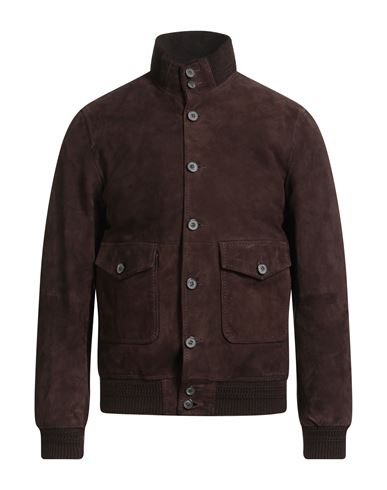 Shop The Jack Leathers Man Jacket Dark Brown Size 42 Soft Leather