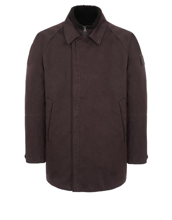 Mid-length jacket Man 440F1 RASO GOMMATO DOUBLE_GHOST PIECE WITH DETACHABLE LINING Front STONE ISLAND