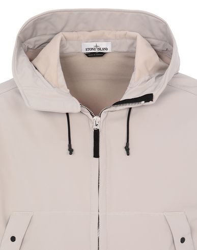 stone island softshell hooded lightweight jacket