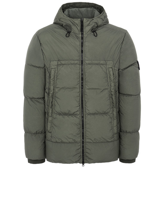 STONE ISLAND 40723 GARMENT DYED CRINKLE REPS NY DOWN Jacket Man Musk Green