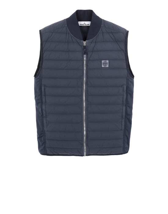 Waistcoat Man G0225 LOOM WOVEN DOWN CHAMBERS STRETCH NYLON-TC Front STONE ISLAND