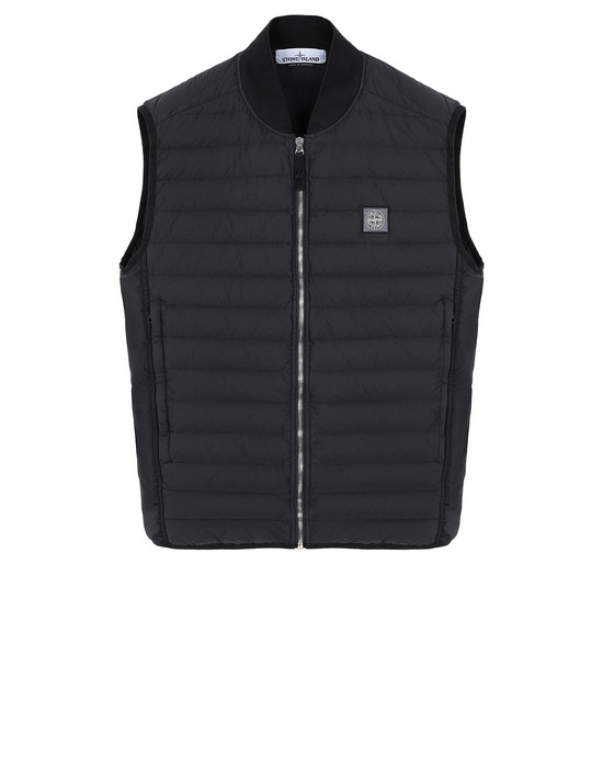 Waistcoat Man G0225 LOOM WOVEN DOWN CHAMBERS STRETCH NYLON-TC Front STONE ISLAND