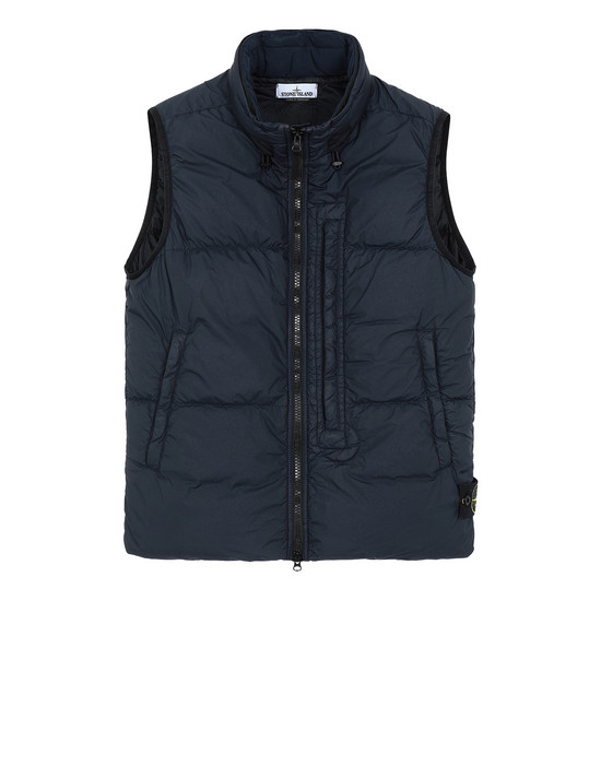 Waistcoat Man G0123 GARMENT DYED CRINKLE REPS NY DOWN Front STONE ISLAND