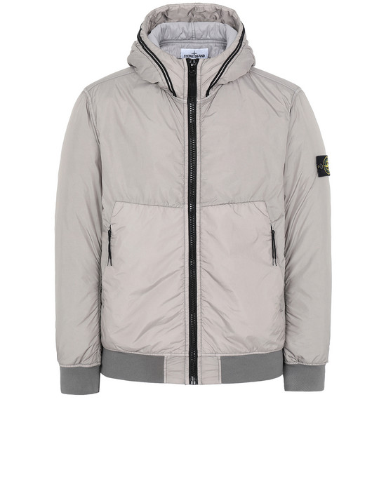 Jacket Man 40423 GARMENT DYED CRINKLE REPS NY WITH PRIMALOFT®-TC Front STONE ISLAND
