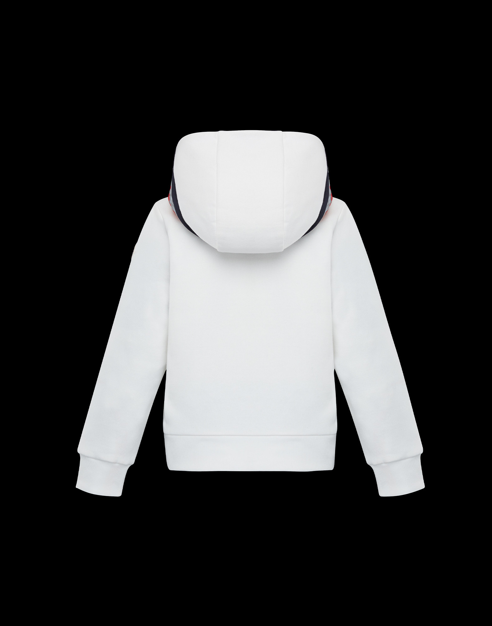 white hooded jumper