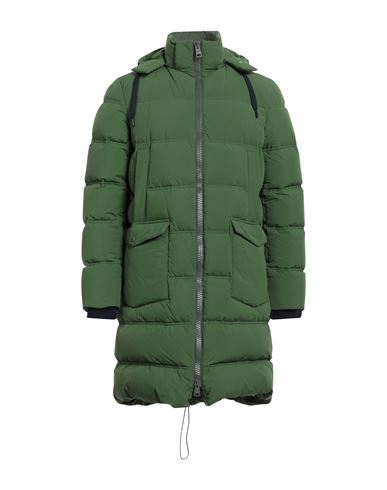 Shop Herno Man Down Jacket Green Size 40 Polyamide, Acrylic, Wool, Elastane
