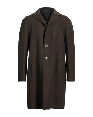Frankie Morello Man Coat Dark Brown Size 38 Virgin Wool, Acrylic, Cashmere