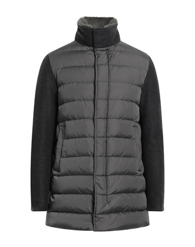 Shop Herno Man Down Jacket Grey Size 40 Polyamide, Wool