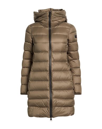 Dekker Woman Puffer Military Green Size 8 Polyamide In Brown