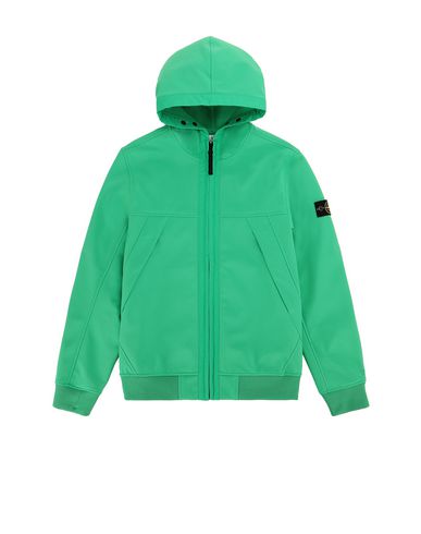 STONE ISLAND TEEN Q0130 SOFT SHELL-R LIGHTWEIGHT JACKET Man Green EUR 324