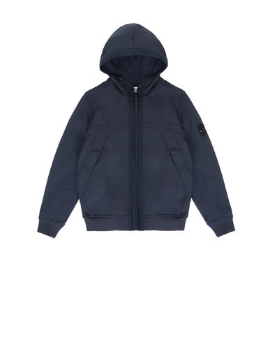STONE ISLAND JUNIOR Q0130 SOFT SHELL-R LIGHTWEIGHT JACKET Man Blue EUR 296