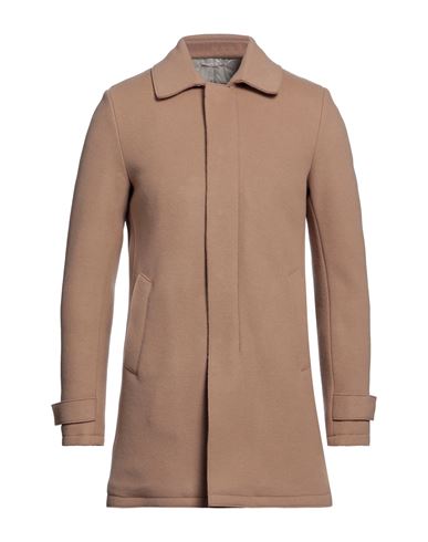 Herno Man Coat Light Brown Size 36 Virgin Wool, Polyamide In Beige