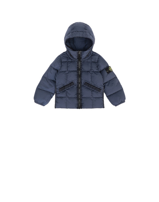 STONE ISLAND JUNIOR 40333 GARMENT DYED CRINKLE REPS NY DOWN Jacket Man Marine Blue