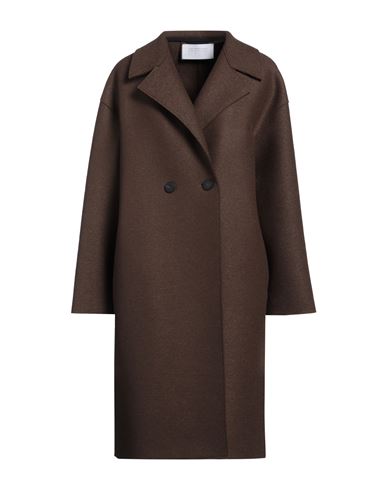 Harris Wharf London Woman Coat Dark Brown Size 8 Virgin Wool
