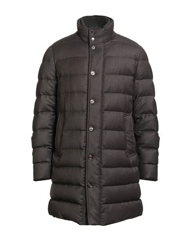 Moorer Man Puffer Dark Brown Size 46 Virgin Wool, Cashmere, Polyester In Brown