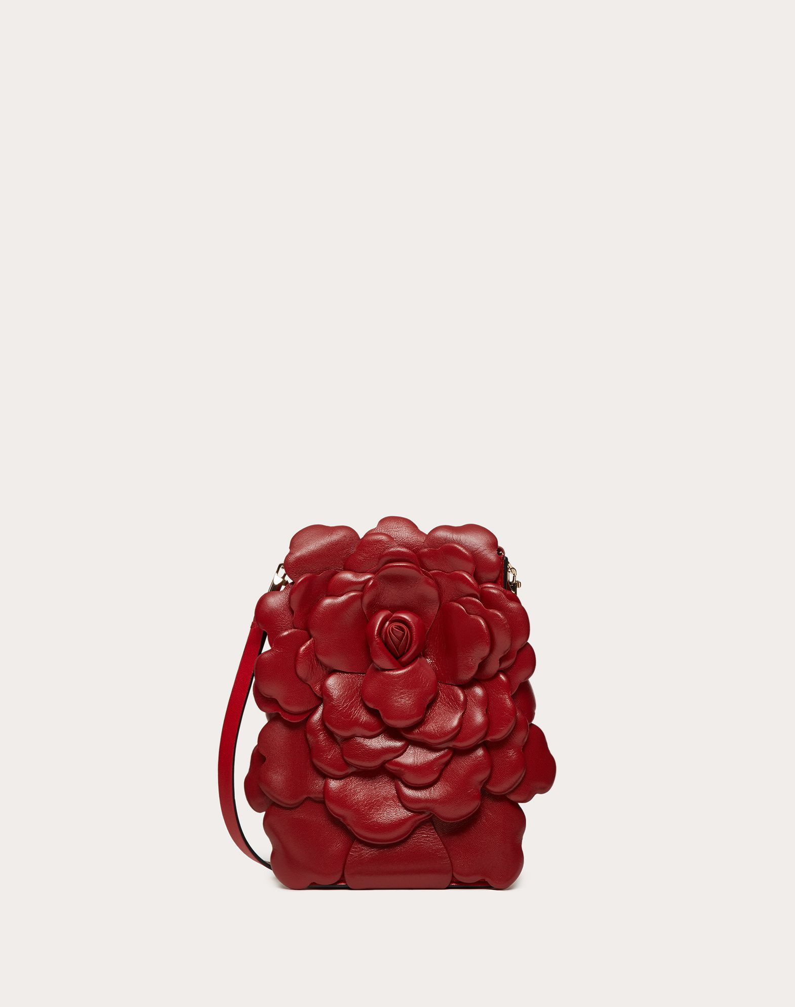 Valentino Garavani Small  03 Rose Edition Atelier Bag With Shoulder Strap In Rosso Valentino