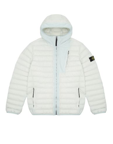 STONE ISLAND TEEN 40132 LOOM WOVEN DOWN CHAMBERS STRETCH NYLON-TC Jacket Man Aqua EUR 536