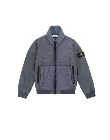 STONE ISLAND JUNIOR 40833 GARMENT DYED CRINKLE REPS NY - PRIMALOFT Jacket Man Avio Blue EUR 413