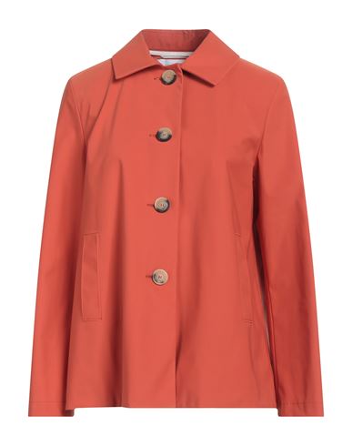 Harris Wharf London Woman Overcoat Rust Size 6 Polyester In Red