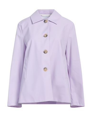 Harris Wharf London Woman Overcoat Lilac Size 8 Polyester In Purple
